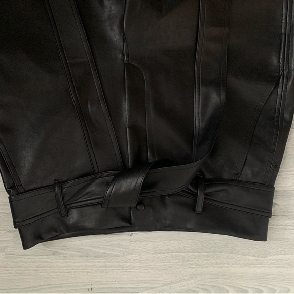 Aritzia Wilfred High Tied Faux Leather Pants - Picture 8 of 11